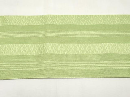 平和屋着物＊夏物　八寸名古屋帯　博多織　紗献上　苗色　CABL1328tx