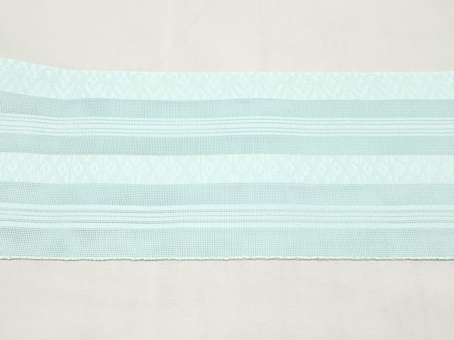 平和屋着物＊夏物　八寸名古屋帯　博多織　紗献上　藍白色　CABL1329tx