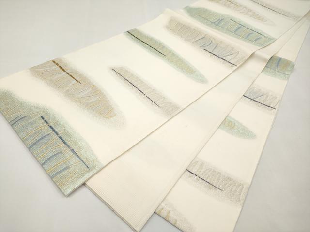 平和屋着物＊夏物　六通柄袋帯　抽象文　金銀糸　正絹　逸品　CABL1336tx