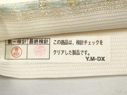 平和屋着物＊夏物　六通柄袋帯　抽象文　金銀糸　正絹　逸品　CABL1336tx