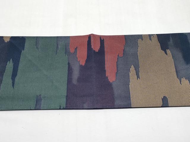 平和屋着物＊夏物　九寸名古屋帯　霞文　正絹　逸品　CABL1344tx