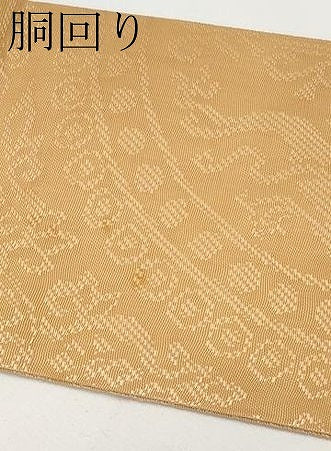 平和屋着物＊夏物　全通柄　九寸名古屋帯　龍　小麦色　正絹　逸品　CABL1345tx