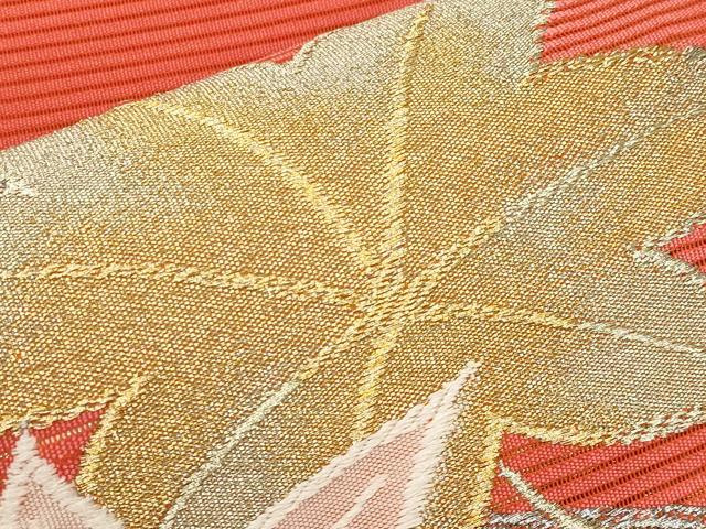 平和屋着物＊夏物　西陣　八寸名古屋帯　絽つづれ　竜田川　金銀糸　証紙付き　未使用　CABL1350tx