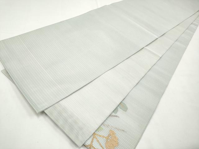 平和屋着物＊夏物　太鼓柄袋帯　絽綴れ　草花文　金銀糸　正絹　逸品　CABL1351tx
