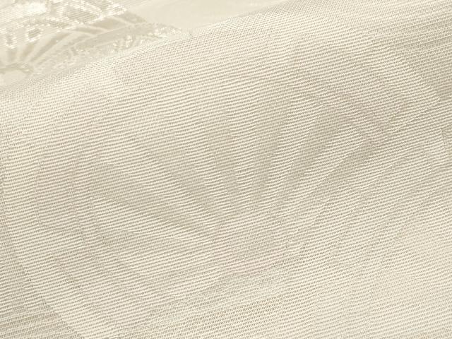 平和屋着物＊夏物　六通柄袋帯　片輪車文　銀糸　正絹　逸品　CABL1354tx