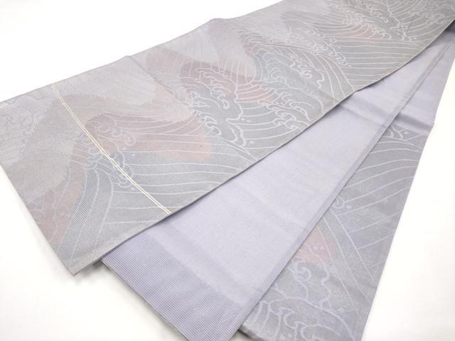 平和屋着物＊夏物　六通柄　京袋帯　立波文　金銀糸　正絹　逸品　CABL1358tx