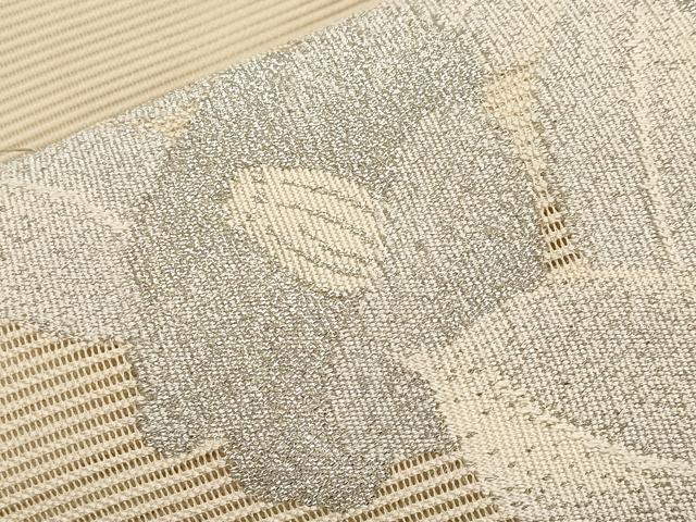 平和屋着物＊夏物　八寸名古屋帯　絽綴れ　椿　銀糸　正絹　逸品　CABL1369tx