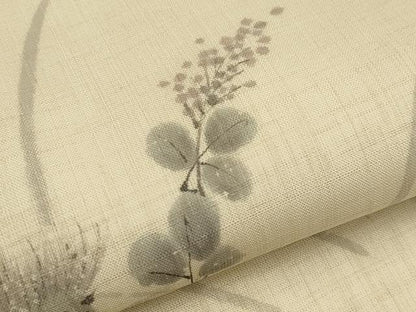 平和屋着物＊夏物　九寸開き名古屋帯　手描き　草花文　CABL1391tx