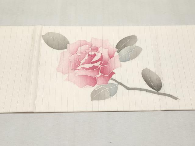 平和屋着物＊夏物　九寸名古屋帯　薔薇　バラ　CABL1392tx