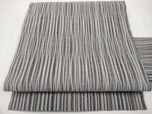平和屋着物＊夏物　九寸名古屋帯　櫛織　霞文　正絹　逸品　CABL1397tx
