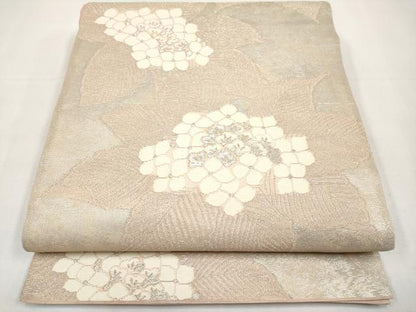 平和屋着物＊夏物　六通柄袋帯　紫陽花　銀糸　正絹　逸品　CABL1422tx
