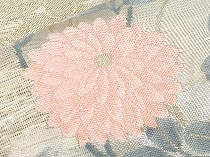 平和屋着物＊夏物　六通柄袋帯　花丸文　金銀糸　正絹　逸品　CABL1429tx