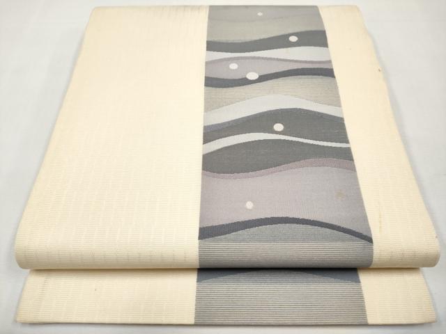 平和屋着物＊夏物　六通柄袋帯　変わり間道　正絹　逸品　CABL1435tx