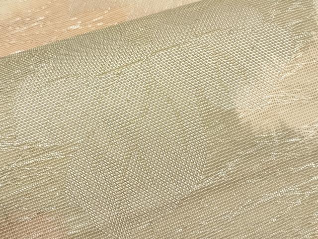 平和屋着物＊夏物　六通柄袋帯　葡萄蔦の葉文　銀糸　正絹　逸品　CABL1436tx