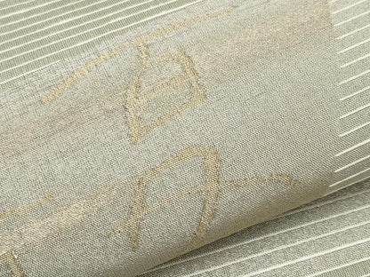 平和屋着物＊夏物　能州紬　絲藝苑　上島洋山　太鼓柄袋帯　トンボ　金銀糸　正絹　逸品　CABL1437tx