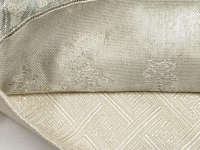 平和屋本店▼佐賀錦　六通柄袋帯　秋草立浪文　本金箔　正絹　逸品　CABL1443tx