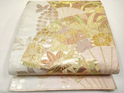 平和屋本店▼六通柄袋帯　桃山瑞華秀麗　本金箔　正絹　逸品　CABL1465tx