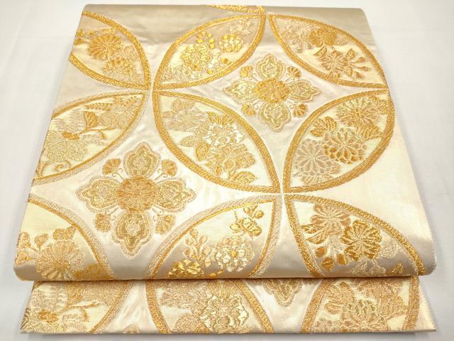 平和屋本店▼六通柄袋帯　七宝瑞華文　引箔本金二重箔　正絹　逸品　CABL1466tx