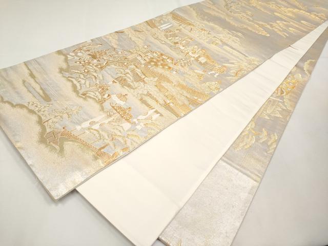 平和屋本店▼全通全景柄袋帯　祇園祭　本金箔　正絹　逸品　CABL1469tx