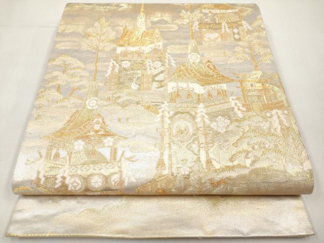 平和屋本店▼全通全景柄袋帯　祇園祭　本金箔　正絹　逸品　CABL1469tx