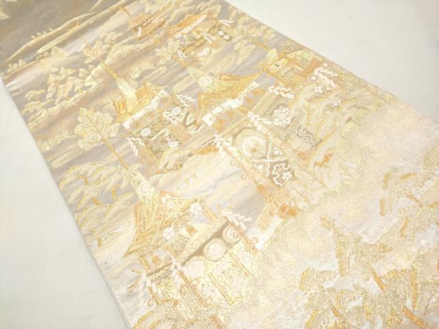平和屋本店▼全通全景柄袋帯　祇園祭　本金箔　正絹　逸品　CABL1469tx