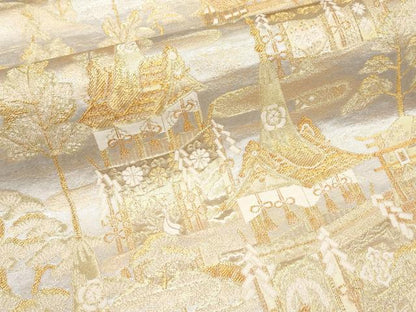 平和屋本店▼全通全景柄袋帯　祇園祭　本金箔　正絹　逸品　CABL1469tx