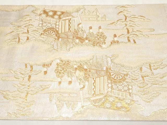 平和屋本店▼全通全景柄袋帯　祇園祭　本金箔　正絹　逸品　CABL1469tx