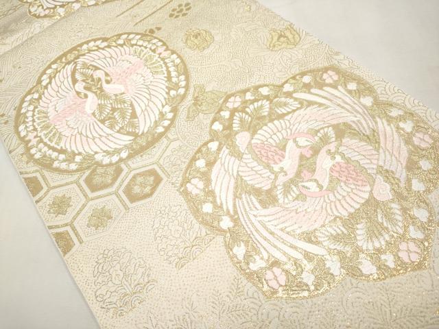 平和屋本店▼六通柄袋帯　唐織　正倉院古代裂　純金箔24K　正絹　逸品　CABL1484tx