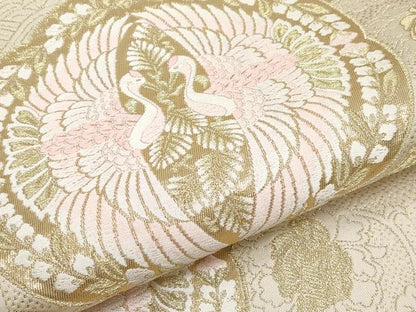 平和屋本店▼六通柄袋帯　唐織　正倉院古代裂　純金箔24K　正絹　逸品　CABL1484tx