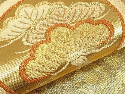平和屋本店▼六通柄袋帯　花丸文　艶飾箔　本金箔　鈴乃屋扱い　正絹　逸品　CABL1498tx
