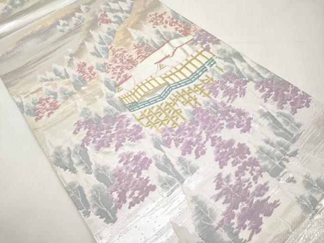 平和屋本店▼六通柄袋帯　清水寺　本金二重箔　正絹　逸品　CABL1510tx