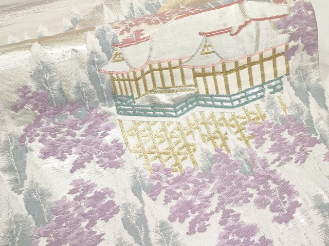 平和屋本店▼六通柄袋帯　清水寺　本金二重箔　正絹　逸品　CABL1510tx