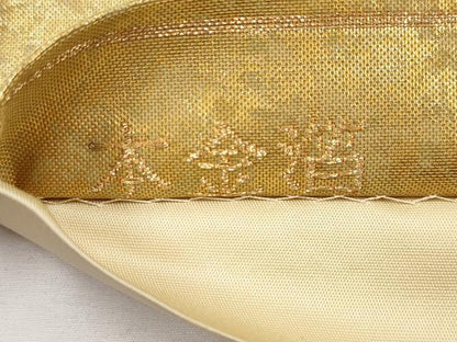平和屋本店▼太鼓柄袋帯　飾花文　本金箔　正絹　逸品　CABL1532tx