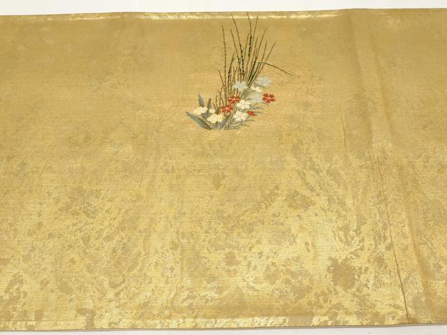 平和屋本店▼太鼓柄袋帯　飾花文　本金箔　正絹　逸品　CABL1532tx