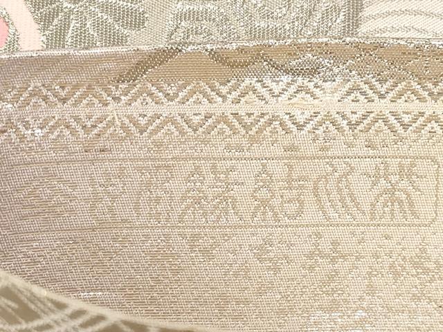 平和屋本店▼両面　全通柄袋帯　宝尽くし花文　純金箔全通　正絹　逸品　CABL1536tx