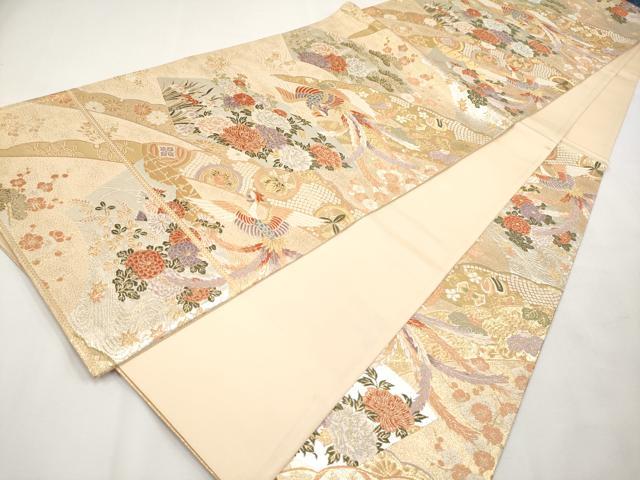 平和屋本店▼六通柄袋帯　唐織　秀鳳錦　本金二重箔　正絹　逸品　CABL1541tx