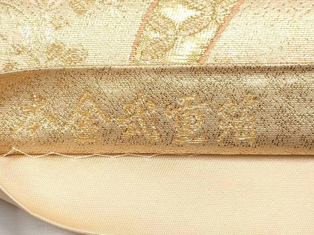平和屋本店▼六通柄袋帯　唐織　秀鳳錦　本金二重箔　正絹　逸品　CABL1541tx