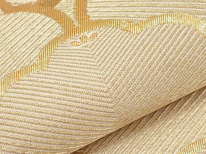 平和屋本店▼六通柄袋帯　松葉青海波　純金箔　正絹　逸品　CABL1561tx