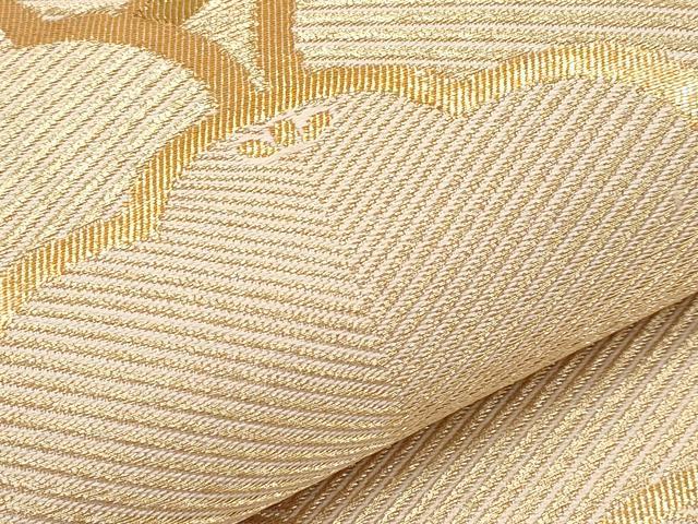 平和屋本店▼六通柄袋帯　松葉青海波　純金箔　正絹　逸品　CABL1561tx