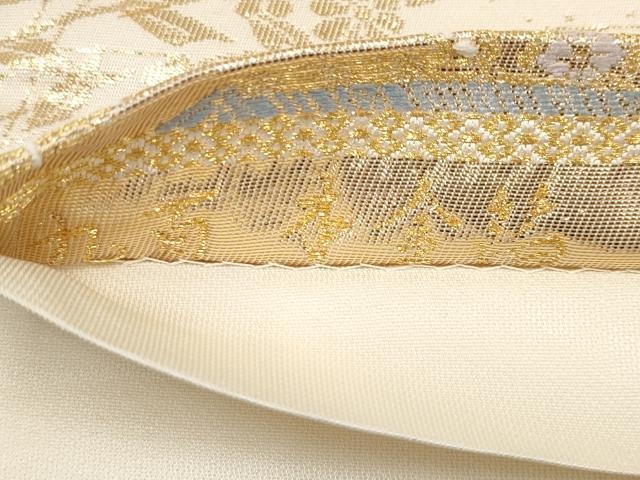 平和屋本店▼六通柄袋帯　唐織　等麻絵巻文　九百　本金箔　正絹　逸品　CABL1566tx