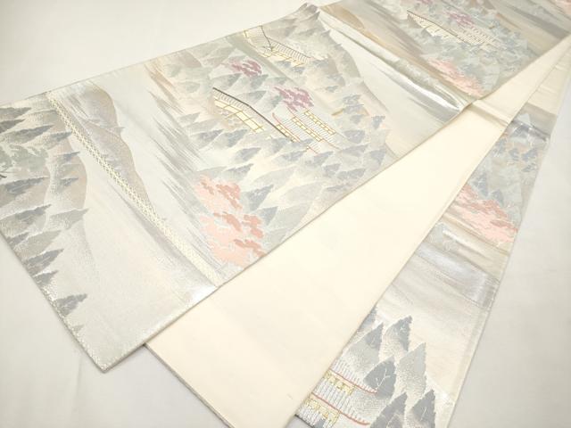 平和屋本店▼六通柄袋帯　高山寺　本金二重箔　正絹　逸品　CABL1581tx
