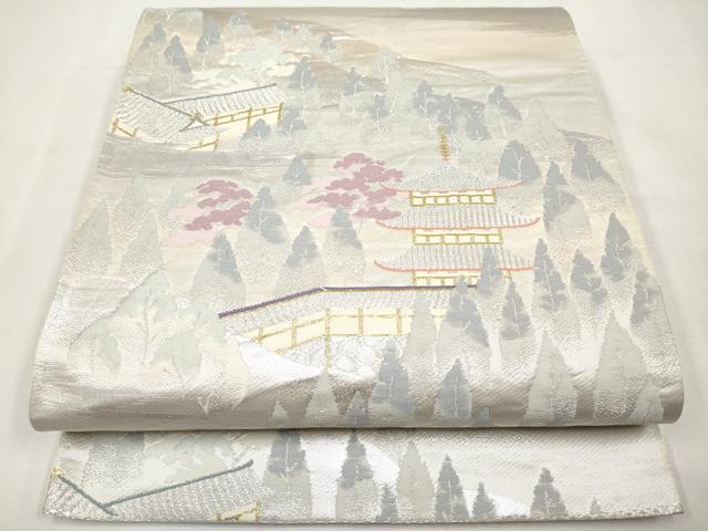 平和屋本店▼六通柄袋帯　高山寺　本金二重箔　正絹　逸品　CABL1581tx