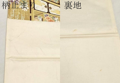 平和屋本店▼六通柄袋帯　唐織　鳳凰花車文　本金箔九百錦　正絹　逸品　CABL1586tx