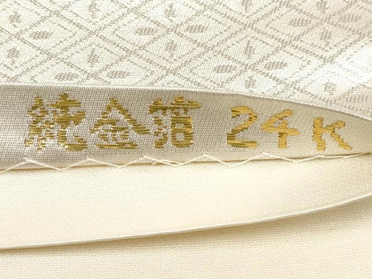 平和屋本店▼六通柄袋帯　唐織　慶長小袖　純金箔24K　正絹　逸品　CABL1587tx