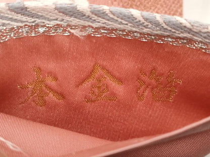 平和屋本店▼六通柄袋帯　唐織　吉祥緞子　本金箔　正絹　逸品　CABL1593tx