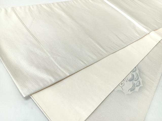 平和屋着物◎太鼓柄袋帯　人物風景文　銀糸　正絹　逸品　CABL1621nb