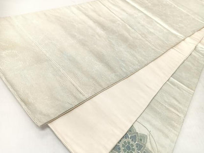 平和屋着物◎中国三大刺繍　総相良刺繍　太鼓柄袋帯　花唐草丸文　正絹　逸品　CABL1629nb