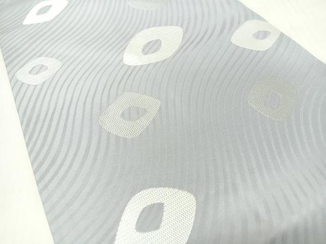 平和屋着物◎九寸名古屋帯　幾何学文　正絹　逸品　CABL1653nb