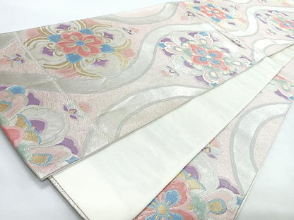 平和屋着物◎六通柄袋帯　立涌正倉院花文　金銀糸　正絹　逸品　CABL1675nb