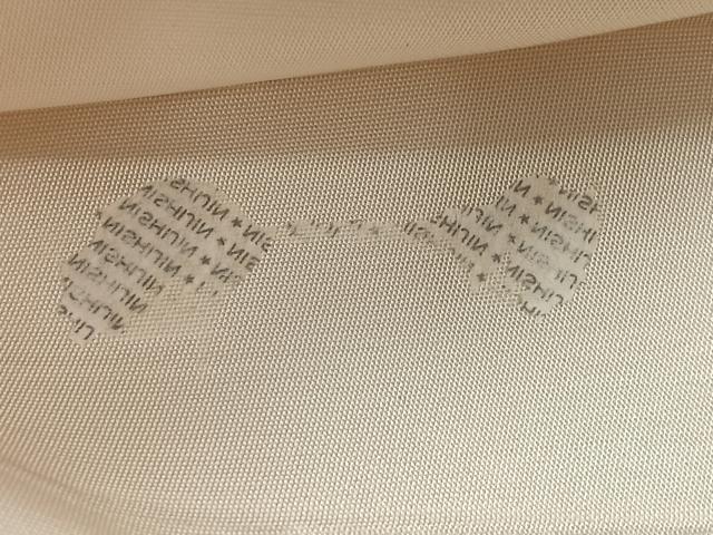 平和屋着物◎西陣　太鼓柄袋帯　刺繍　飛鶴草花文　正絹　逸品　CABL1681nb